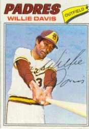1977 Topps Baseball Cards      603     Willie Davis